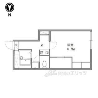レオパレス万葉【1階】の間取り