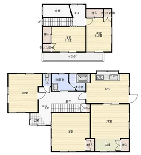 千葉県茂原市東郷【一戸建】の間取り