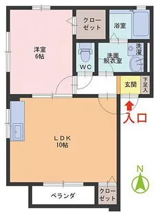 カーサアモロッソ南四ッ居【1階】の間取り