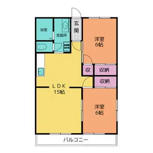 メゾン瀬名川【1階】の間取り
