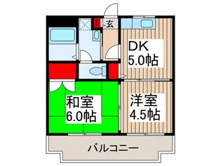 グリ-ンハイツ6【2階】の間取り