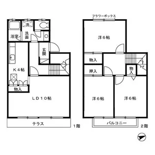 神奈川県横浜市戸塚区矢部町【一戸建】の間取り