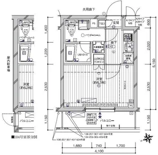 メインステージ南蒲田【4階】の間取り