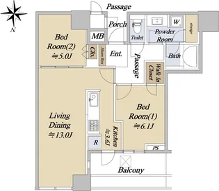 シティタワー大阪天満【42階】の間取り