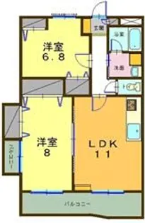 ヴィブレクレールII【1階】の間取り