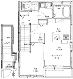 ナークニク【2階】の間取り