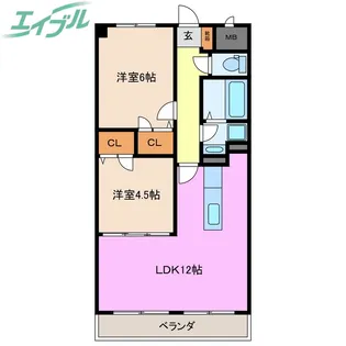 フォ・セート【2階】の間取り