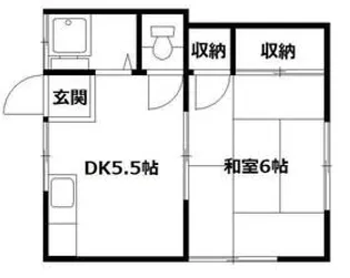 景山コーポ【1階】の間取り