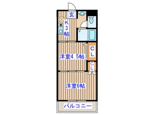 ヴァンクール小田原【4階】の間取り