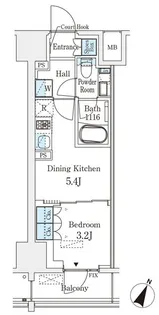 ベルファース神田神保町【8階】の間取り