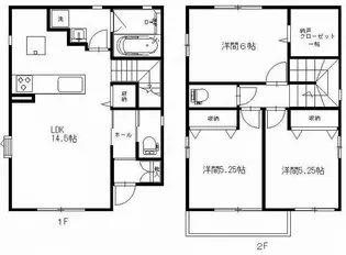 栃木県宇都宮市今泉新町【一戸建】の間取り