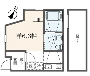 ダイム石川町【1階】の間取り