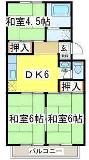 コーポラス北今沢A【1階】の間取り
