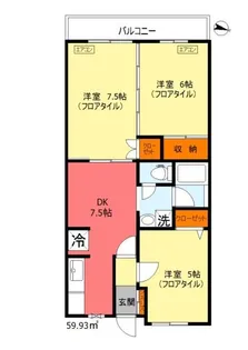 ブロッサムテラス【1階】の間取り