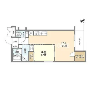 大阪府大阪市住吉区万代2【マンション】の間取り