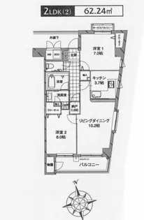 クール・ドゥ・サンセール【1階】の間取り