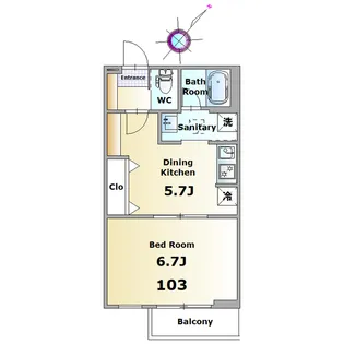 PREZIO NISHICHIBA(プレジオ西千葉)【1階】の間取り