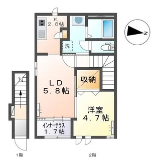 ヴィヴァレスIV【2階】の間取り