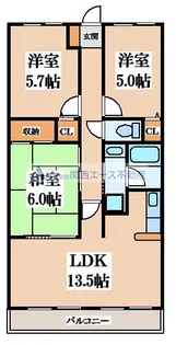 サザンクロス【3階】の間取り
