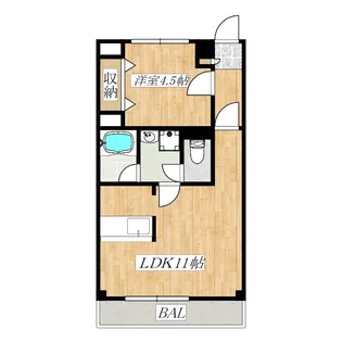 モンプラトー平山【4階】の間取り