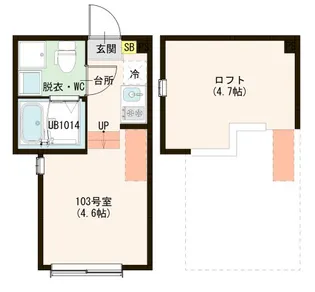 ハーモニーテラス東四つ木V【1階】の間取り
