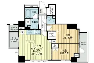 ディアナコート御苑内藤町【2階】の間取り