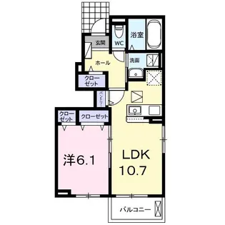 バイリン【1階】の間取り