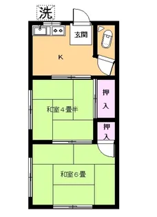 第2内田荘【2階】の間取り
