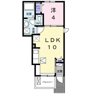 コンフォートヴィラ【1階】の間取り