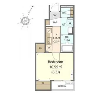 アバルト南光台【1階】の間取り