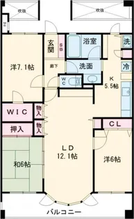 レクセルガーデン船堀【4階】の間取り