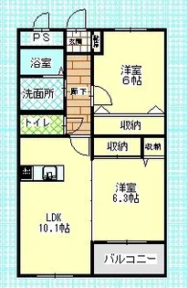 グランII【5階】の間取り