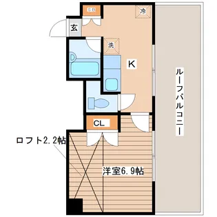 ロイヤルヒルズ泉崎【4階】の間取り