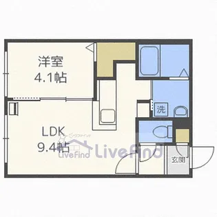VIA LATTEA本通【4階】の間取り