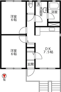 山崎マンション【2階】の間取り