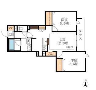 プレミアメゾン【1階】の間取り