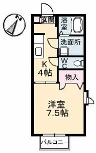 ジェネス長束【2階】の間取り