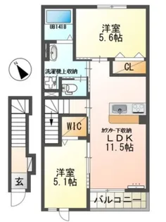 静岡県浜松市中央区白羽町【アパート】の間取り