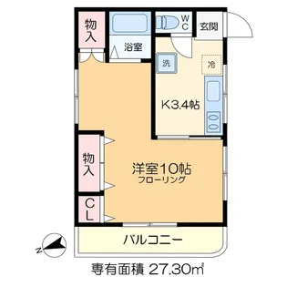 ハイツエバーグリーン【4階】の間取り