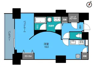 ロイヤルパークスER万代【17階】の間取り