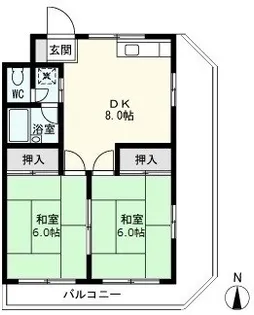 パークサイドハイム【2階】の間取り