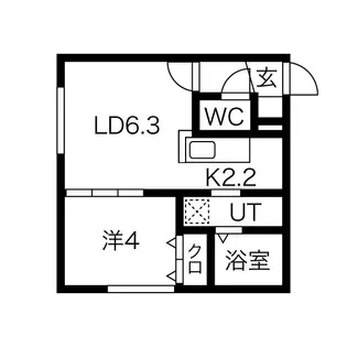 ベルコート西野【3階】の間取り