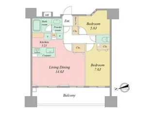 レーベンリヴァーレ柏ザ・レジデンス【4階】の間取り