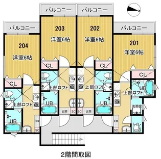 仮)六浦南4丁目新築アパート【2階】の間取り