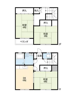 福島県福島市南沢又字東谷地【アパート】の間取り