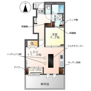 仮称 大治町三本木新築アパート【2階】の間取り
