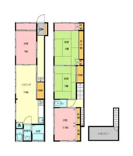 東京都墨田区立川1【一戸建】の間取り
