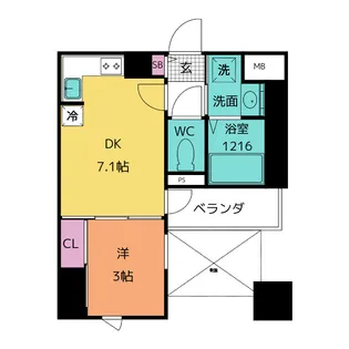 ザ レジデンスパーク栄【5階】の間取り