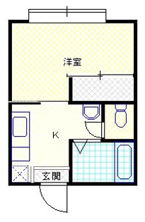 新潟県新発田市緑町2【アパート】の間取り