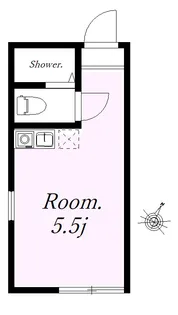 神奈川県横浜市南区庚台【アパート】の間取り